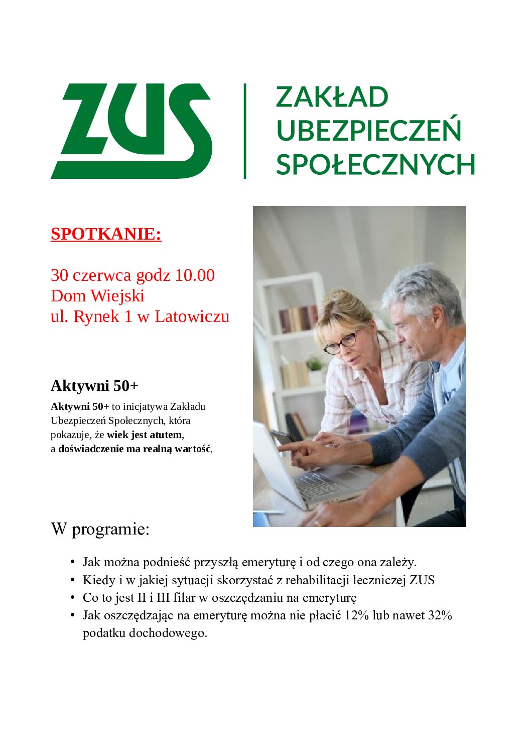 Zapraszamy na spotkanie Informacyjne